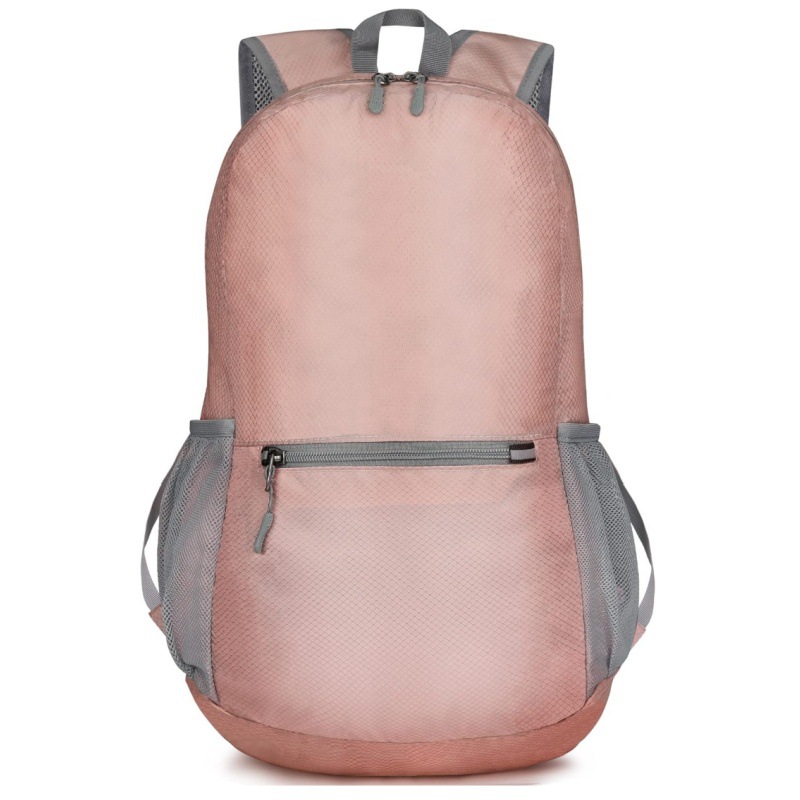 Pink Ultra-Light Foldable Outdoor Backpack - Portable Travel Hiking Bag