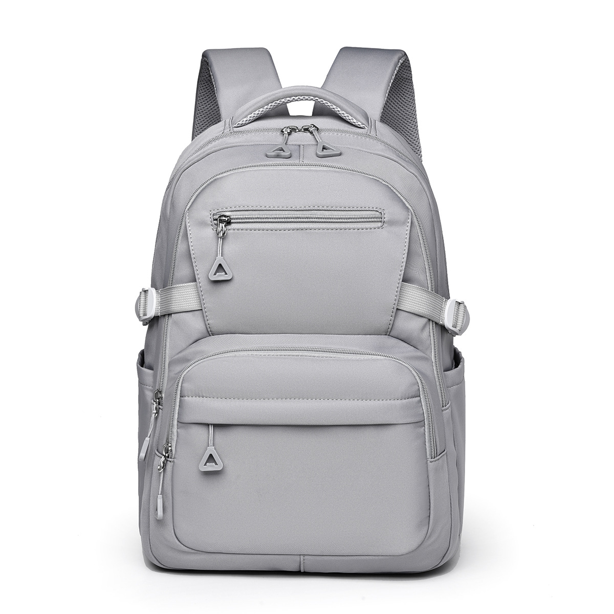 Grey Trendy Korean-Style Large-Capacity Backpack for Women - 14 Laptop Travel Bag"