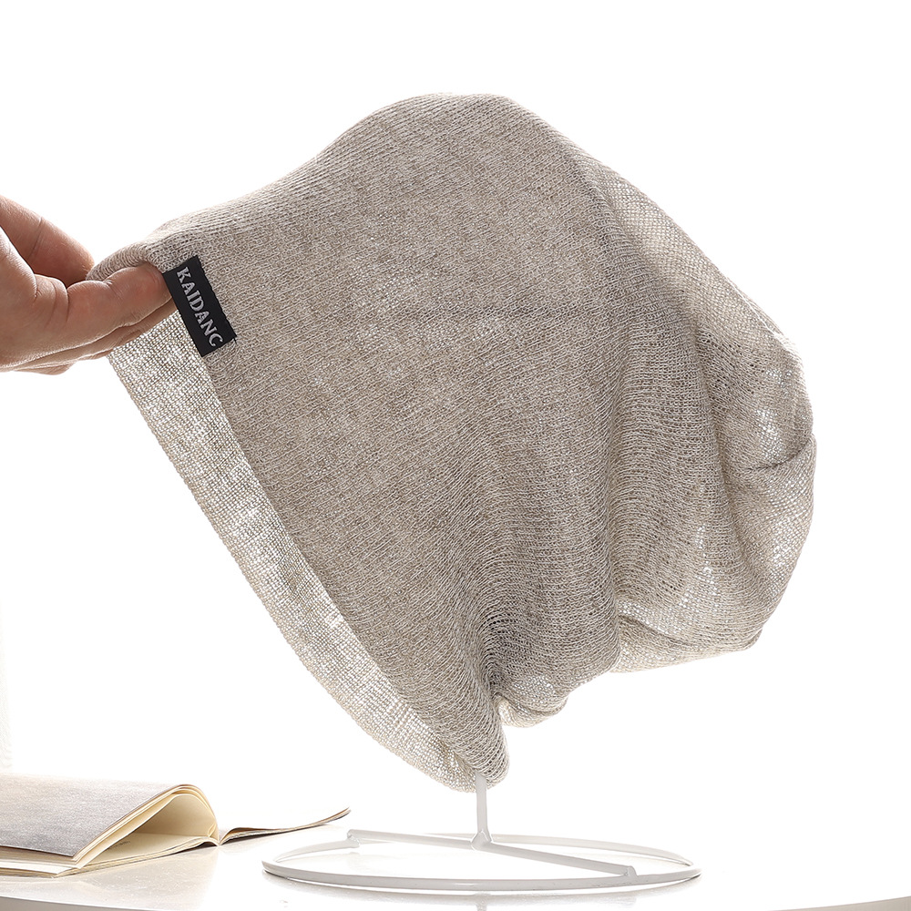 2PCS Light Grey Stylish Summer Breathable Bald Cap - Lightweight White Hair Cover for Women & Men (56-58cm)