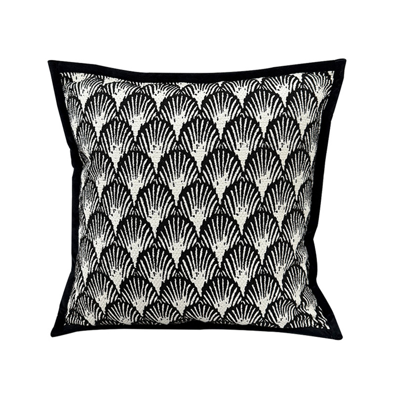 45*45cm Umbrella Pattern Elegant Two-Piece INS-Style Jacquard Pillow Covers - Black & White Sofa Decor