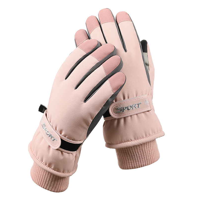 Men's Black-white Color Combination Top-Rated Waterproof Touchscreen Ski Gloves - Fleece-Lined for Men & Women