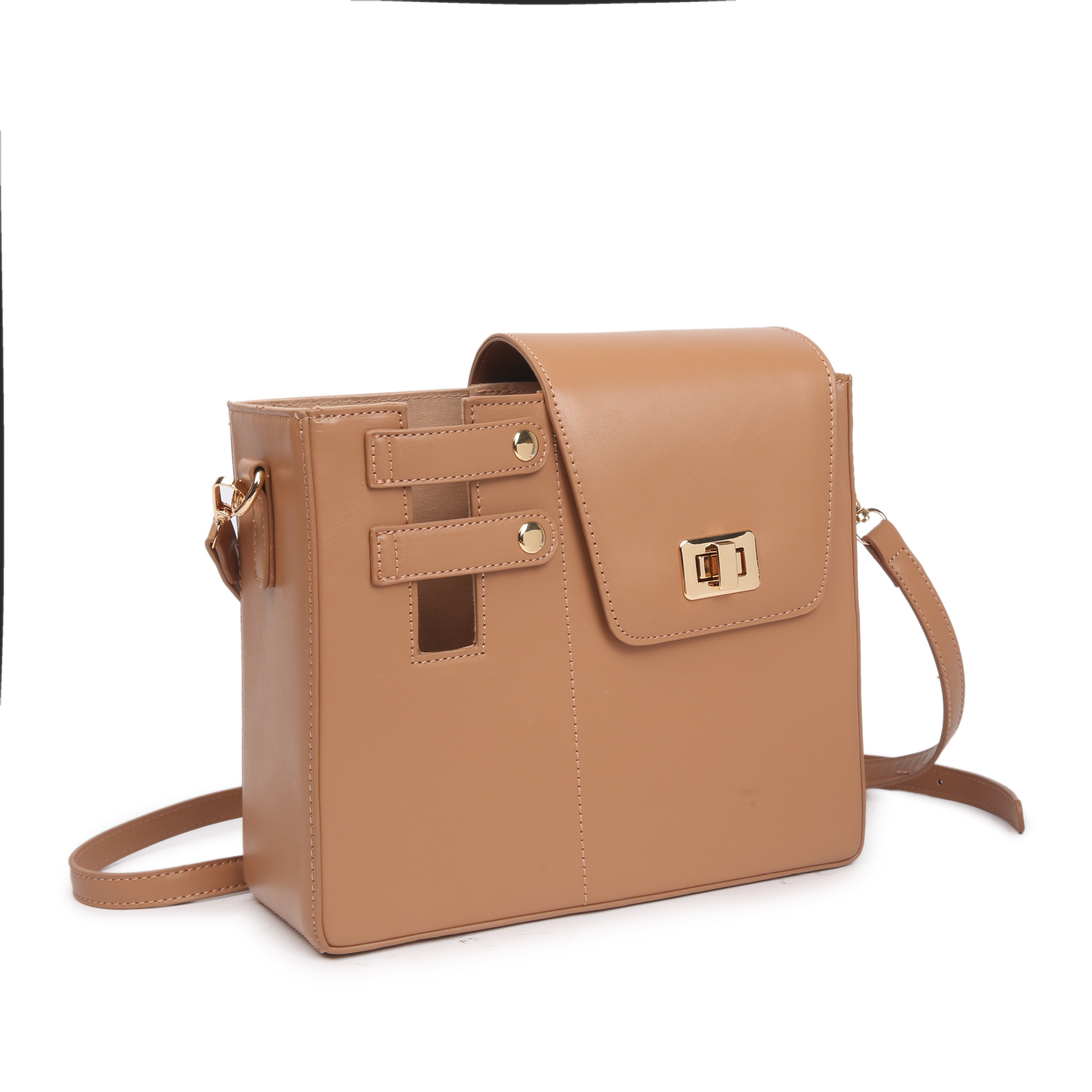 Khaki Portable Insulated Water Bottle Carrier Bag with Adjustable Shoulder Strap - Crossbody Drink Holder for Outdoor Activities