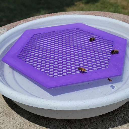 2PCS L 210x180x3.5mm Purple Floating Bee Saver Waterer - Safe Drinking Platform for Garden Ponds & Bird Baths