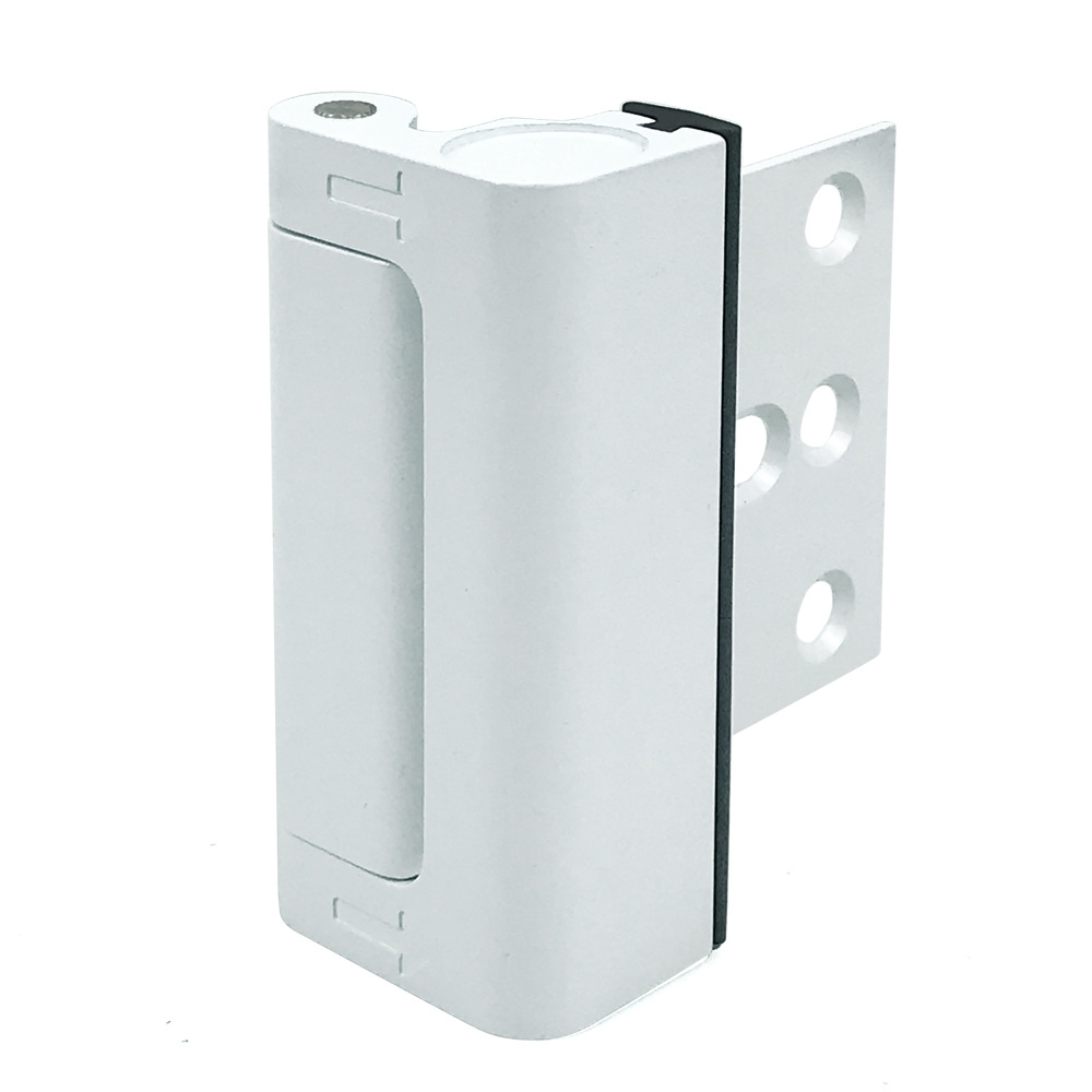 White Heavy-Duty Hotel Style Security Door Lock - Childproof Door Reinforcement Latch for Home Safety