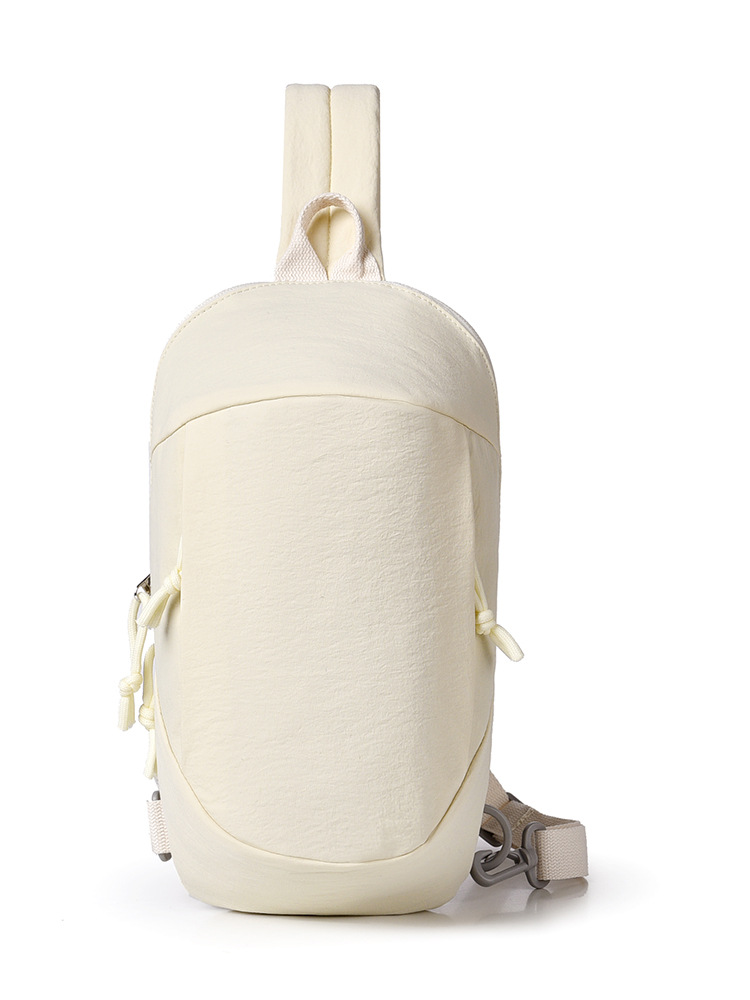 Beige Minimalist Anti-Theft Sling Bag for Men & Women - Water-Resistant Crossbody Chest Pack, Fits 9.7-inch Tablet