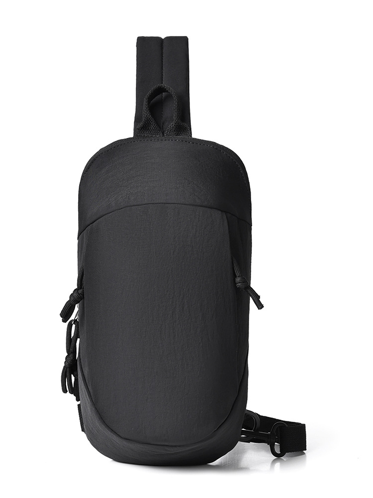 Black Minimalist Anti-Theft Sling Bag for Men & Women - Water-Resistant Crossbody Chest Pack, Fits 9.7-inch Tablet