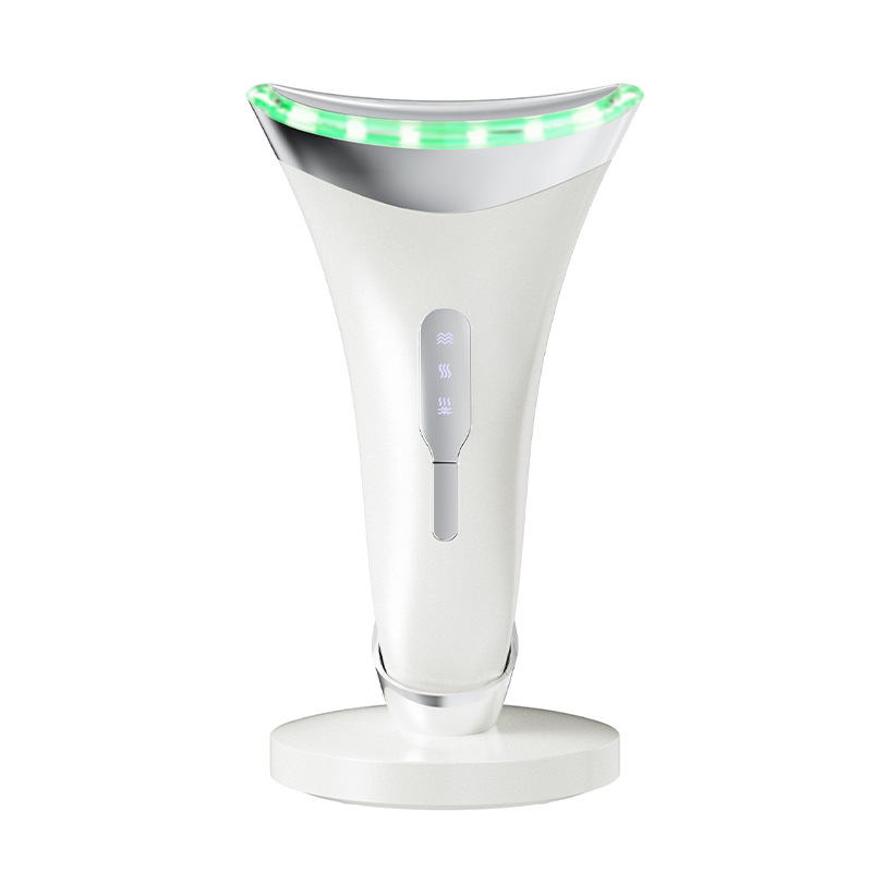 MJ-400 white Rechargeable EMS Facial & Neck Sculpting Device - 3-in-1 LED Light Therapy Massager(Three colors)