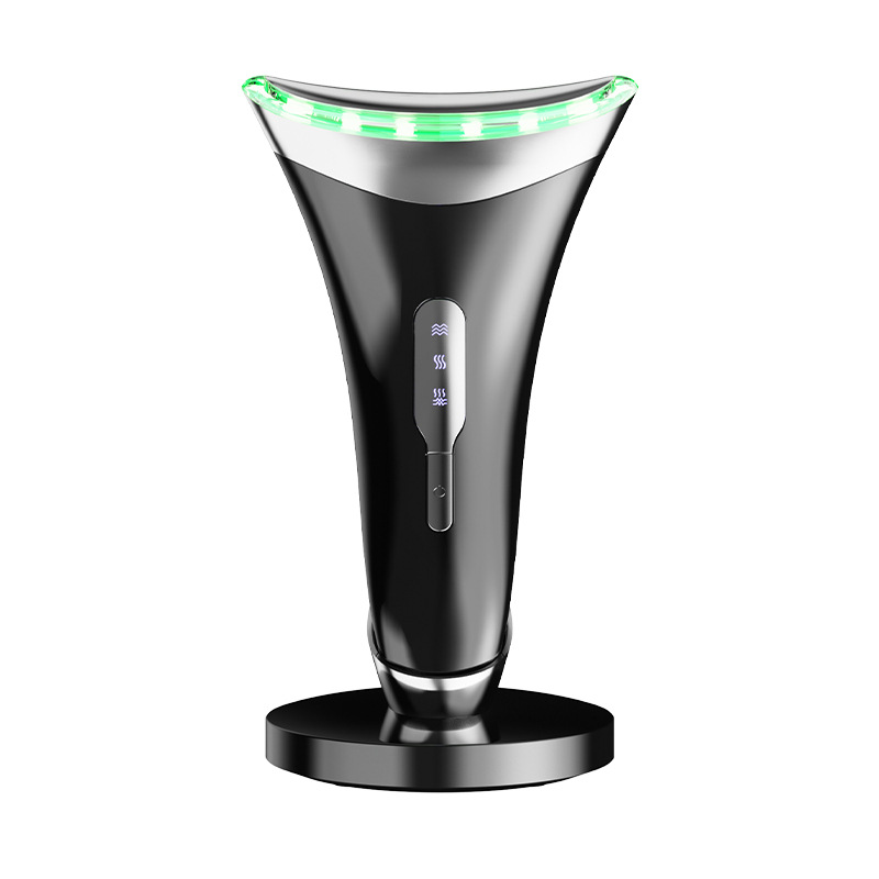 MJ-400 Black Rechargeable EMS Facial & Neck Sculpting Device - 3-in-1 LED Light Therapy Massager(Three colors)