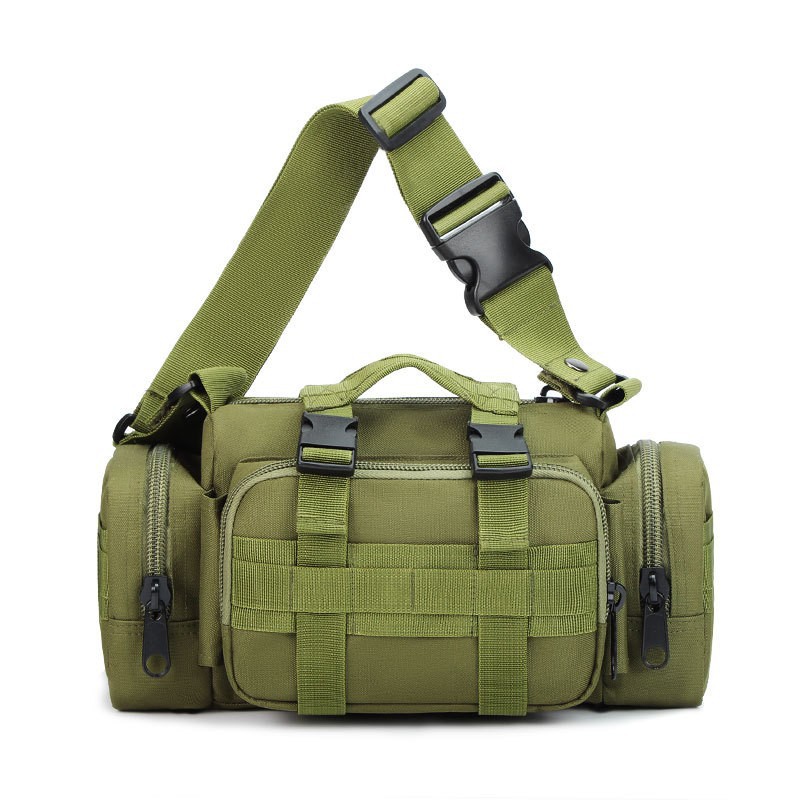 Military green Tactical Outdoor Waist Bag - Durable Multi-functional Crossbody Shoulder Pack for Men & Women