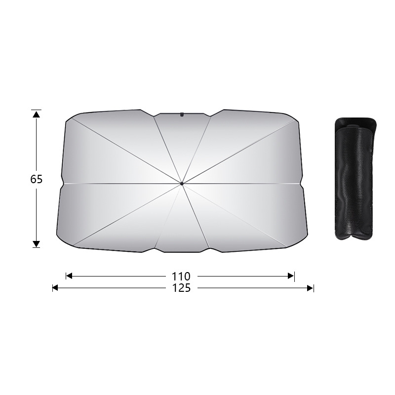 Small size Foldable Car Windshield Sun Shade Umbrella - Ultimate UV & Heat Blocker for Interior Protection