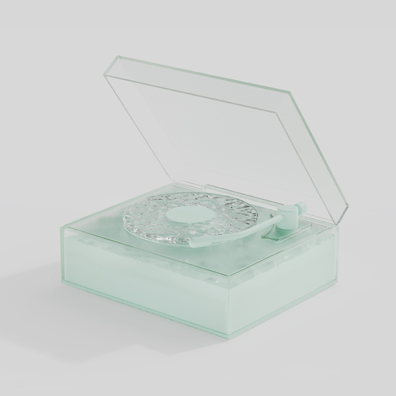 Retro Vinyl Bluetooth Speaker with Water Ripple Light Projection & 360 Surround Sound(green)