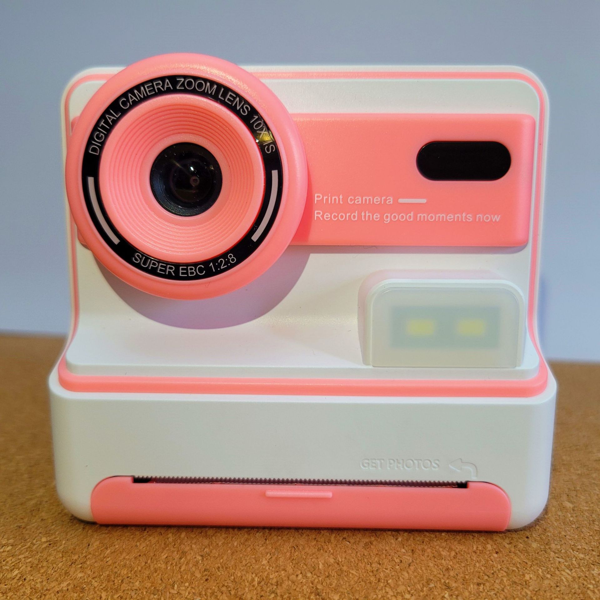 Kids Instant Print Camera - Creative Drawing & Photo Fun with Thermal Printing(Pink+32GB memory card)