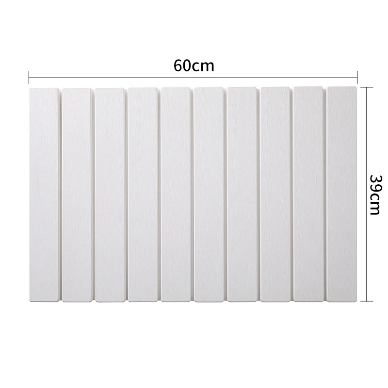 Collapsible Diatom Mud Bath Mat - Quick Dry, Non-Slip, Odor-Free Absorbent Pad(white)