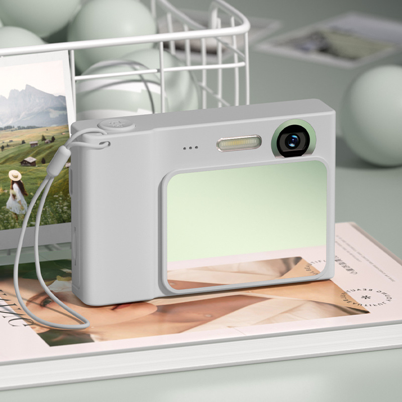 48MP Digital Camera for Kids & Beginners - 1080P Vlogging, 8x Zoom, Filters & Games(grey)