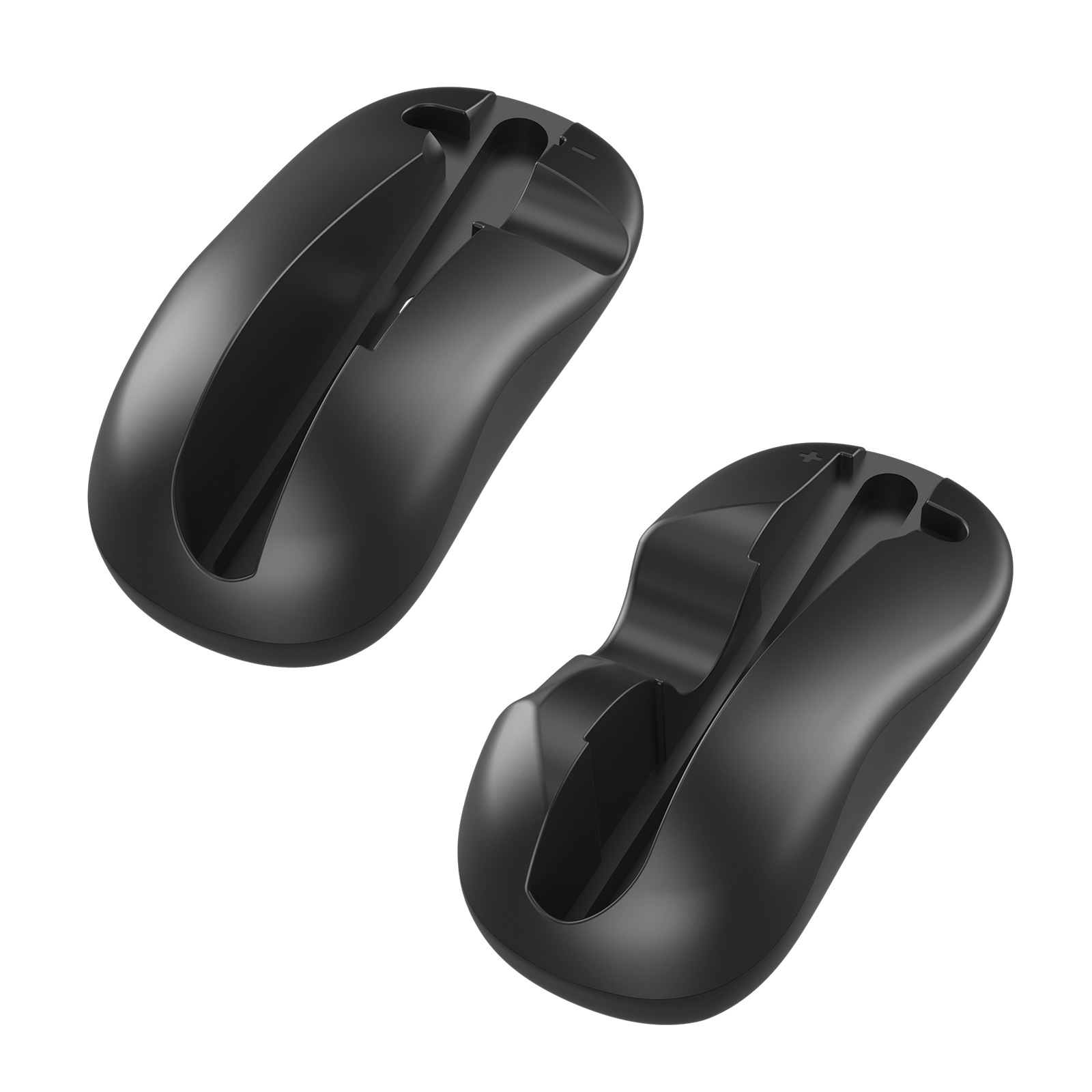 Ergonomic Mouse Grip for Nintendo Switch Joy-Con - 2-Pack Controller Holder (black)
