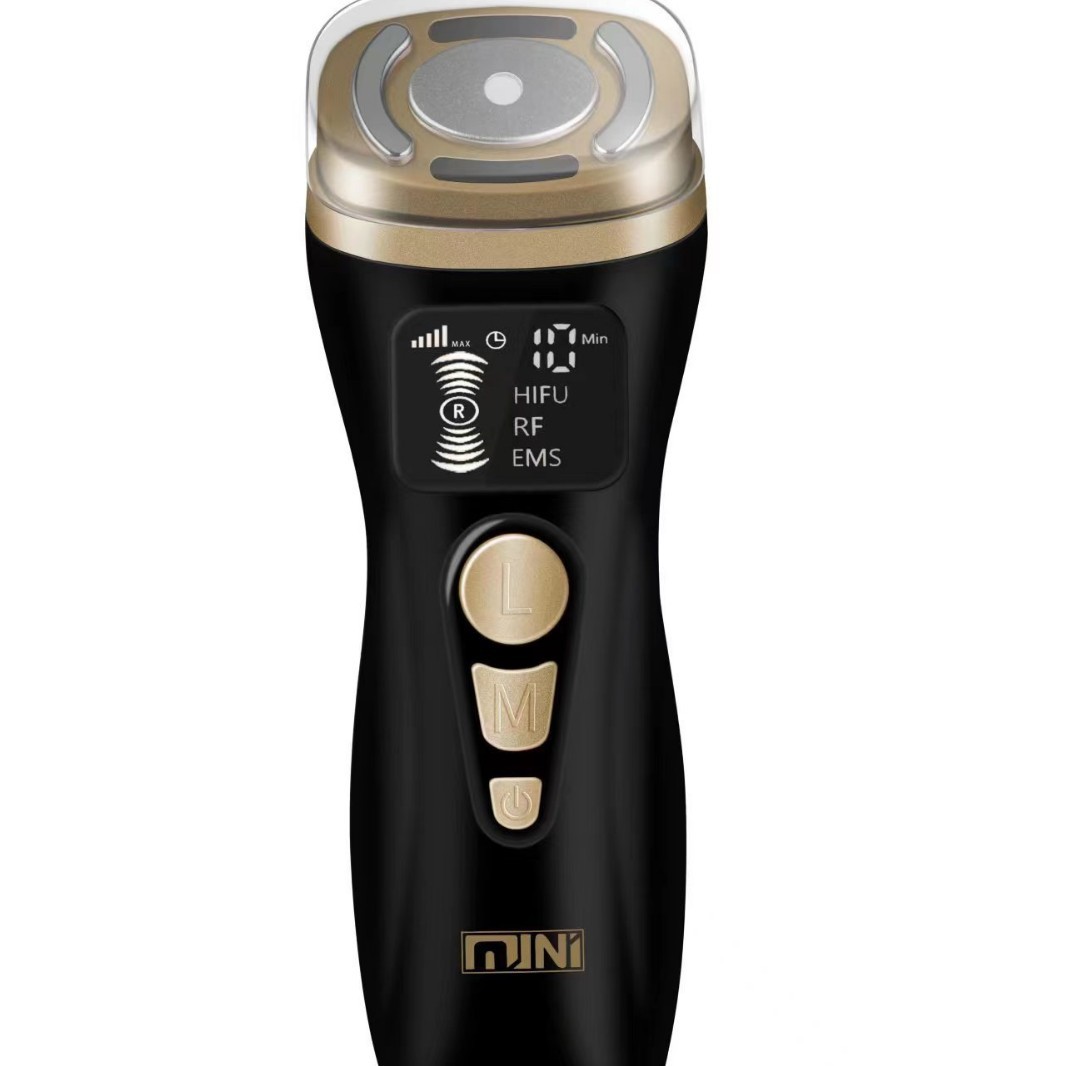 3-in-1 Facial Firming & Anti-Wrinkle Device with HIFU, RF & EMS Technology(black)