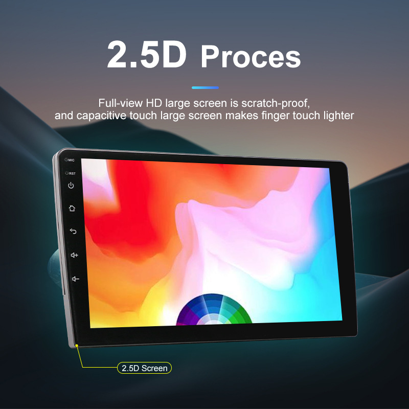 Universal 9-Inch Android Car Stereo GPS Navigator - QLED HD Touchscreen, 2GB RAM 32GB ROM, WiFi, Bluetooth 5.4, CarPlay & Mirror Link(black 9 inches)