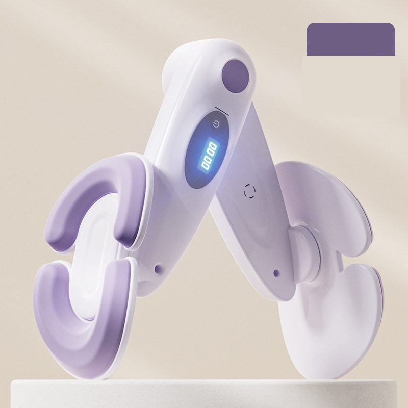 Purple Smart Kegel & Thigh Master with Digital Counter - Adjustable Pelvic Floor Trainer for Women's Home Workout