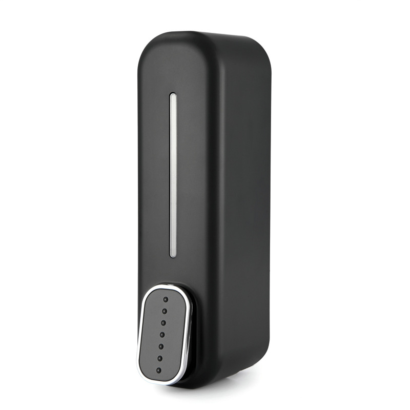 2 Pcs Black Modern Wall-Mounted Press Soap Dispenser - 300ml Refillable Pump for Bathroom & Kitchen