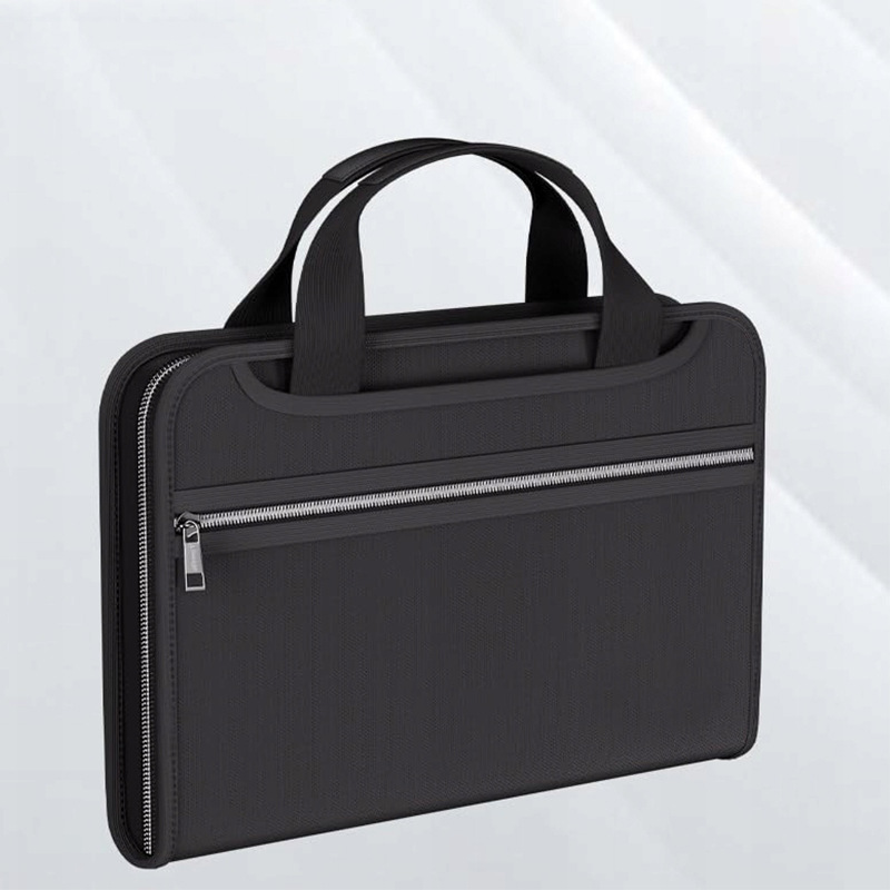 Fireproof & Waterproof Expanding File Folder Organizer with Zipper - Large Capacity Document Safe Bag(Silver zipper handle model)