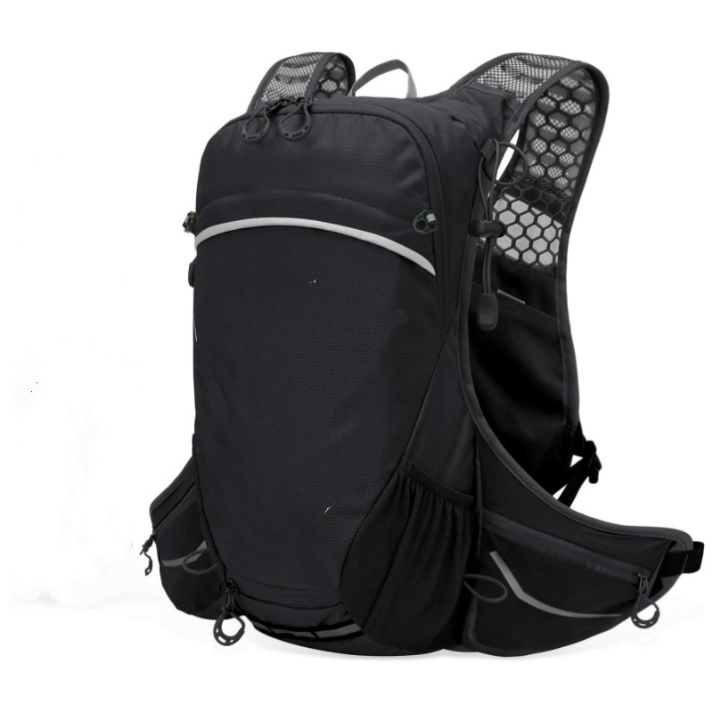 Black Lightweight Outdoor Hiking Backpack Nylon Daypack for Cycling Camping and Mountaineering Breathable Sports Bag Ideal for Australian Adventures