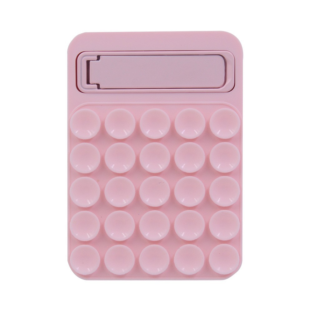 Pink 4 Pack Silicone Suction Phone Mount with Foldable Kickstand - Adhesive Sticky Grip Pad for Mirrors & Glass - 2-in-1 Hands-Free Holder for Content Creation