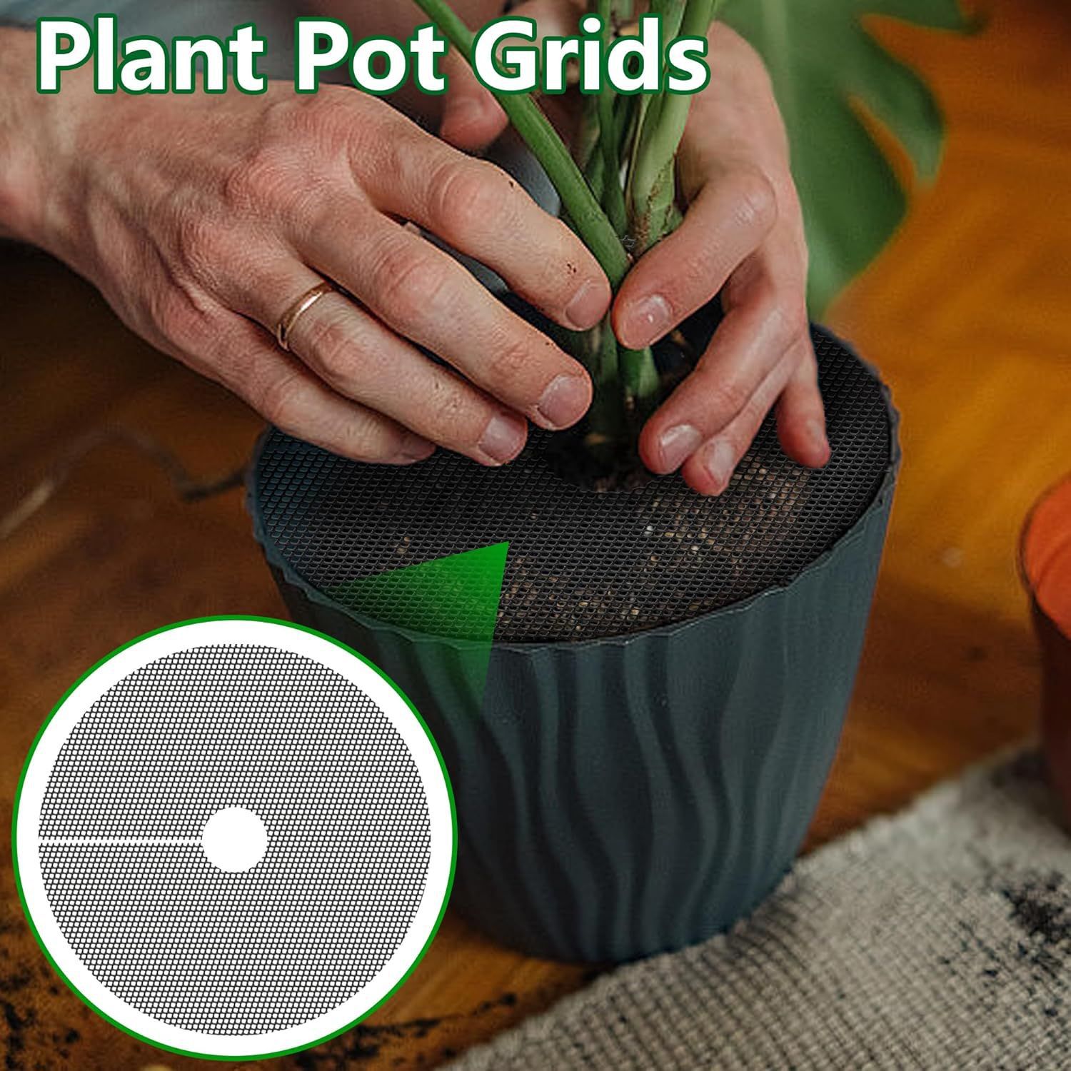 6 Pack Plant Pot Grids 15.7 Inch Flower Pot Soil Protector Cat Dog Pet Proof Cover for Australian Homes Indoor Outdoor Gardening Soil Guard