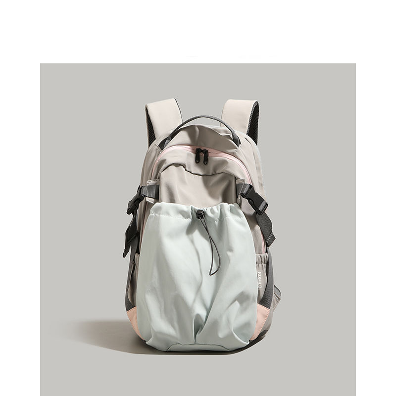 Khaki Minimalist Laptop Backpack Large Capacity 43cm for Men and Women - Unisex Casual School Bag for Uni and Work