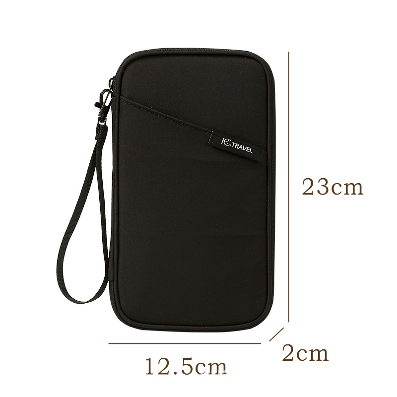 Travel Document Organizer(black) - Multi-Pocket Design, Lightweight, Luggage-Friendly Storage