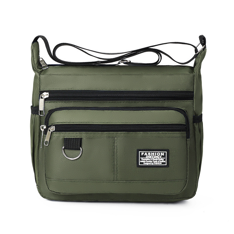 Green Men's Waterproof Oxford Cloth Crossbody Bag - Durable Anti-Theft Shoulder Backpack for Business, Travel & 10-inch Tablet