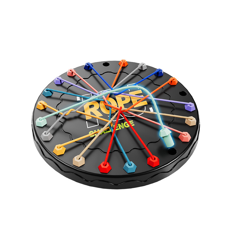 Rope Tangle Challenge Game (23x23CM) - Logic & Focus Educational Toy, Critical Thinking Puzzle for Kids & Family Interactive Fun