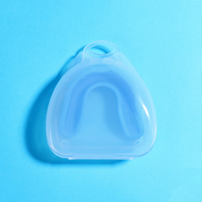 4-Pack Blue Food Grade Silicone Sports Mouthguard(6x5x1.7CM) With Vented PP Case- Instant Fit Mouth Guardfor High Shock Protection