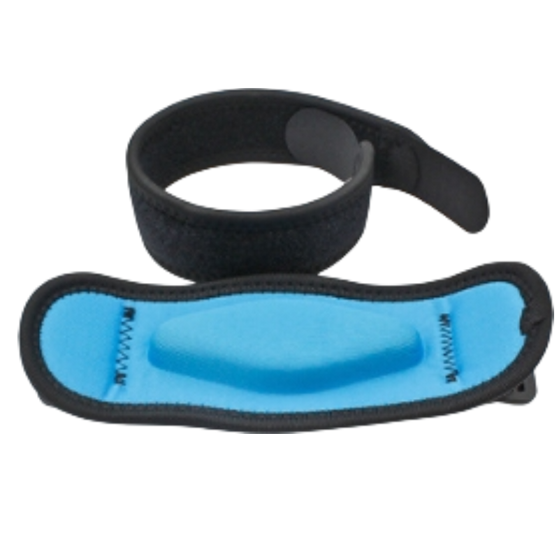 Two-Pair Blue Adjustable Compression Elbow Brace with Thick Sponge Padding - Sports Support for Various Sports and Everyday Work