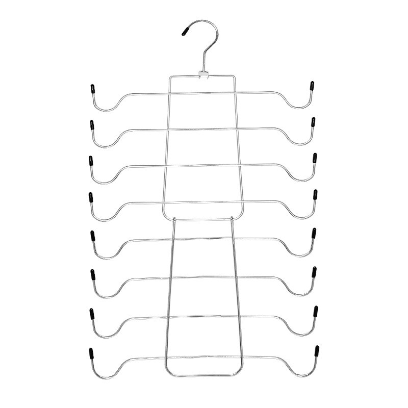 Foldable Vertical Layered Bra and Lingerie Organiser Hanger(8 Tier: 50.5X30.5cm) - Stainless Steel Space Saver for Underwear, Bras, and Tank Tops