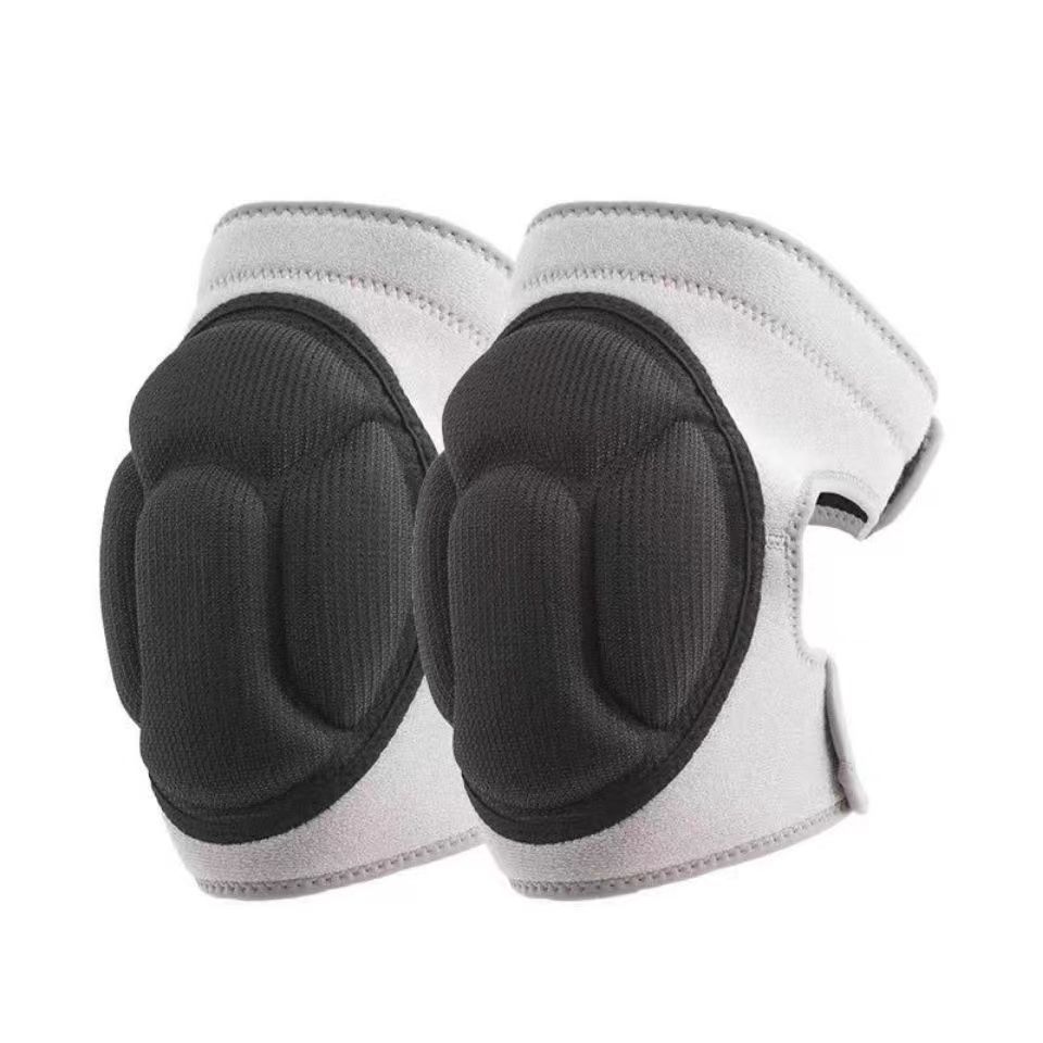 2 Pack Grey Thick EVA Foam Knee Pads Anti-Slip Breathable Sponge Knee Guards for Gardening Flooring Dance Volleyball & Work Impact Protection(Size L)