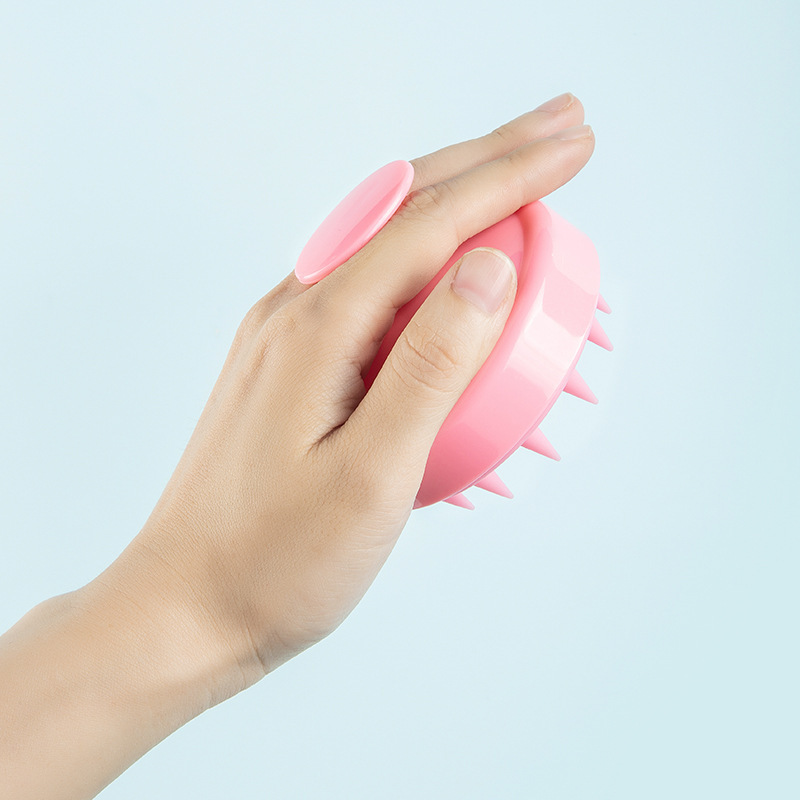 5-Pcs Pink Soft Scalp Massager Shampoo Brush with Detachable Bristles Handheld Hair Scrubber for Deep Cleaning and Head Massage
