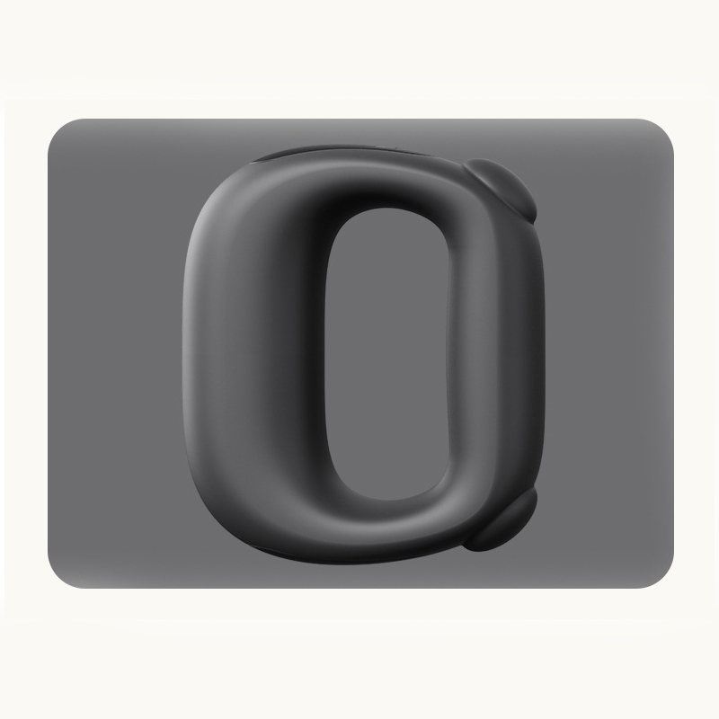 Black Portable Fascia Massage Ring Vibration Massager with Heat and LED Display for Muscle Relaxation and Body Shaping