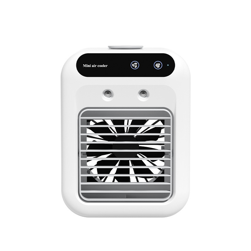 Portable 500ml Large-Capacity Air Cooler Fan - 9-Blade Strong Wind & Wide-Angle Oscillation, Easy Top-Fill Desktop Evaporative Humidifier