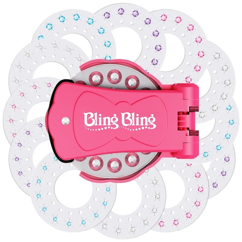 Bling Bling Gem Stamper and Hair Decorating Toy Set(1 Stamper + 36 Gem Sheets) - DIY Hair, Fashion, and Accessory Decoration Kit for Girls