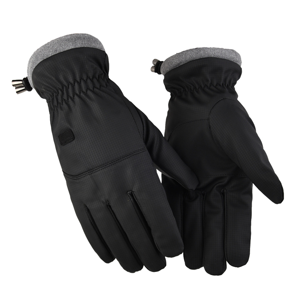 2-Pair Black Thermal Winter Gloves for Men and Women - Waterproof Windproof & Touchscreen Compatible Gloves for Skiing, Cycling & Winter Travel(L Size)