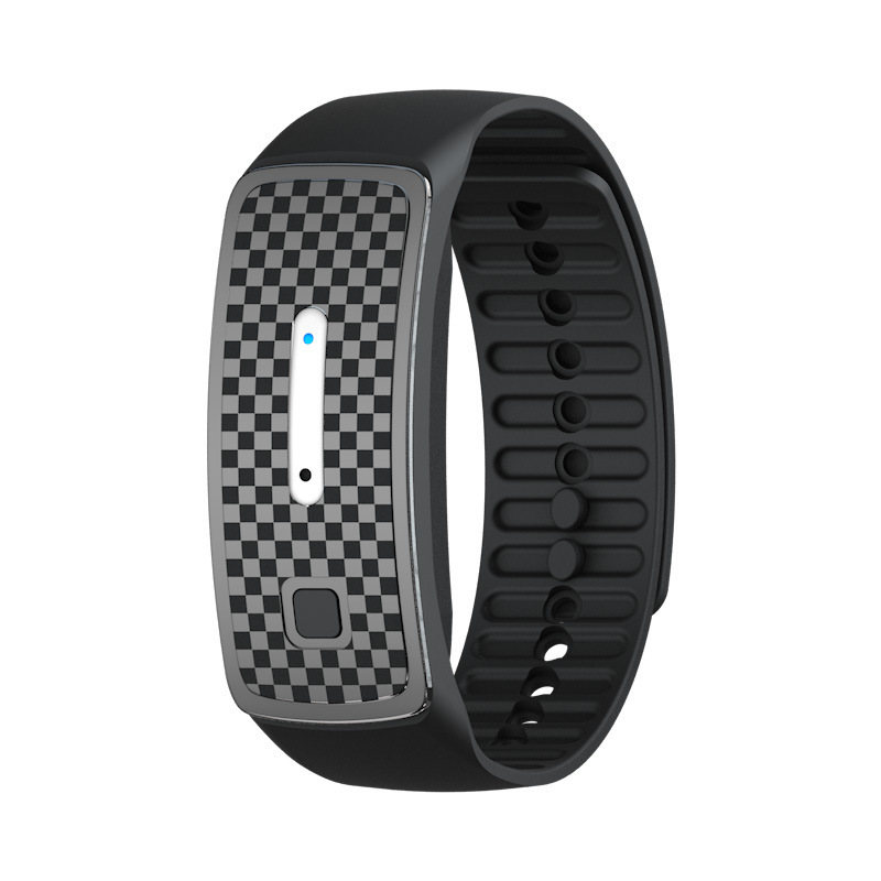 2-Pack Black Portable Ultrasonic Mosquito Repellent Bracelet - Watch Style Insect Repeller, Pure Physical Protection USB Rechargeable