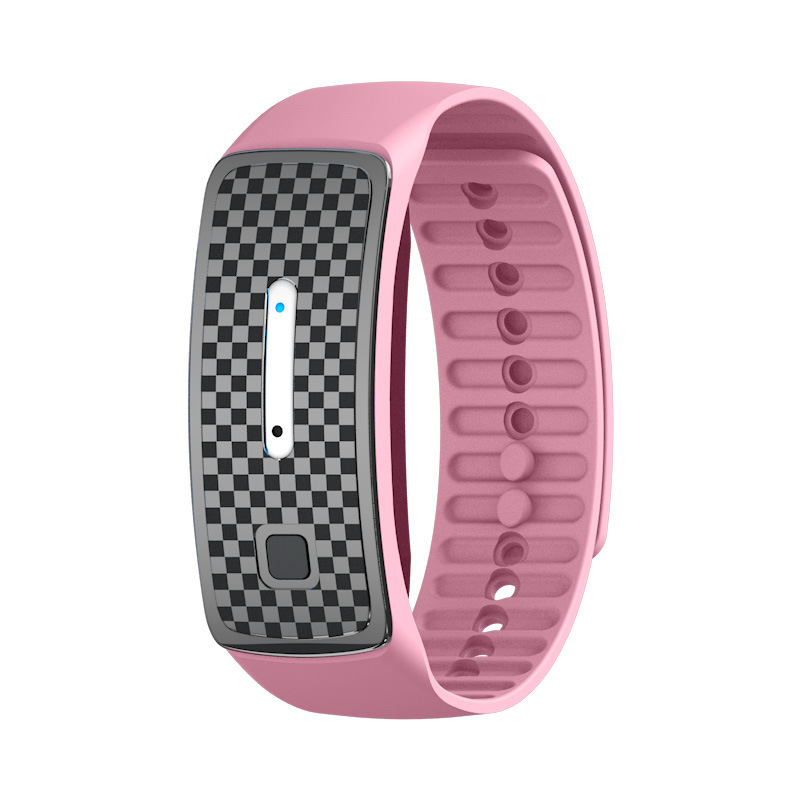 2-Pack Pink Portable Ultrasonic Mosquito Repellent Bracelet - Watch Style Insect Repeller, Pure Physical Protection USB Rechargeable