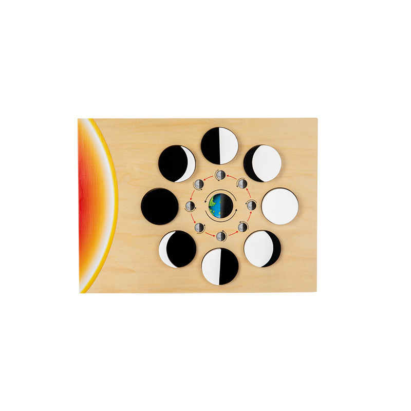 Lunar phase change 0.45 Educational Wooden Cognitive Matching Puzzle Toy for Kids Early Learning and Fine Motor Skill Development, Durable Preschool Accessory