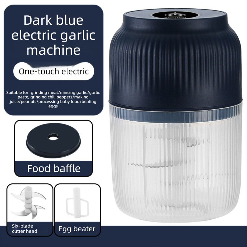 320ml Wireless Electric Garlic Crusher with 6-Blade Blade and Whisk Attachment – Compact Kitchen Chopper for Minced Garlic, Meat, Vegetables & Baby Food
