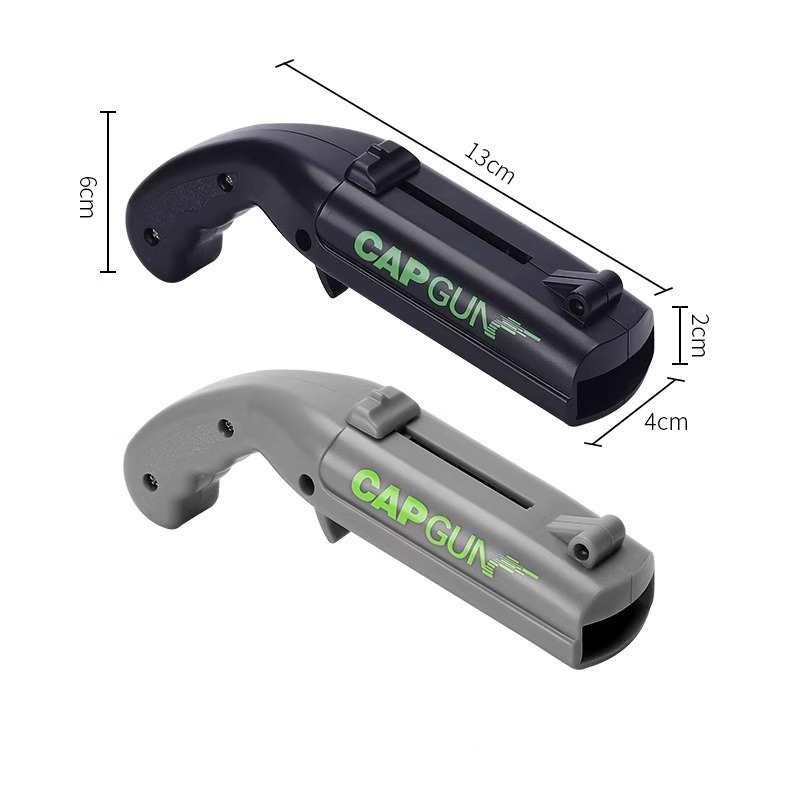 2-Pack Black and grey Fun Bottle Opener with Cap Ejection Mechanism – Compact ABS Bottle Opener for Beer and Soda Bottles, Ideal for Parties and Everyday Use
