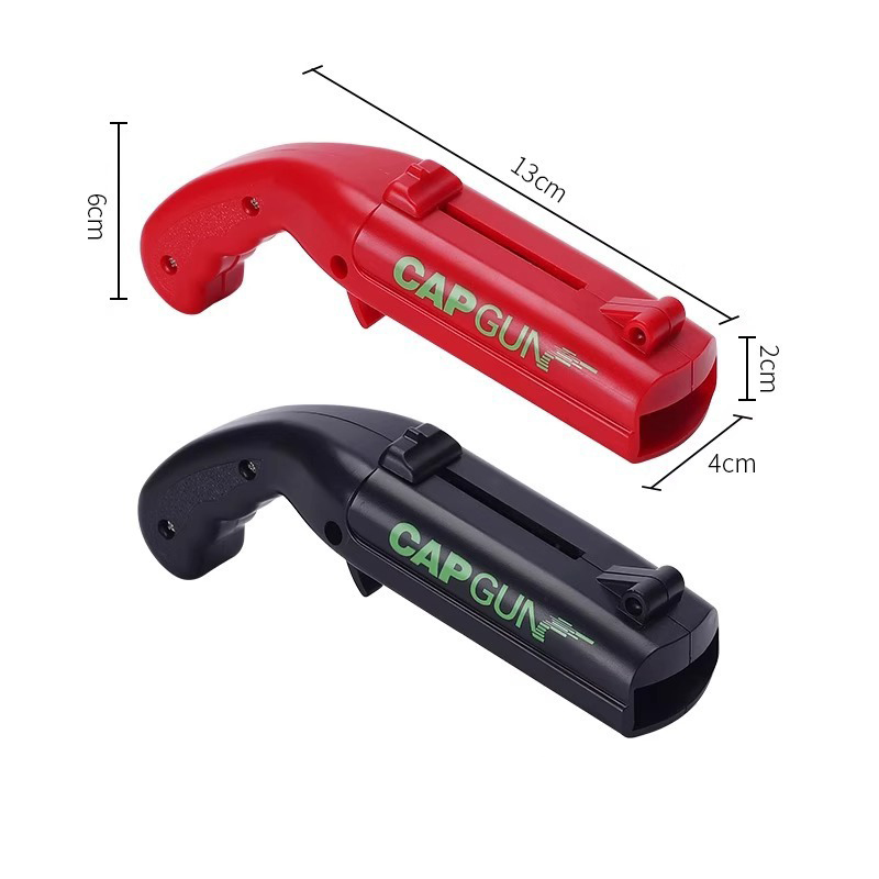 2-Pack Black and red Fun Bottle Opener with Cap Ejection Mechanism – Compact ABS Bottle Opener for Beer and Soda Bottles, Ideal for Parties and Everyday Use