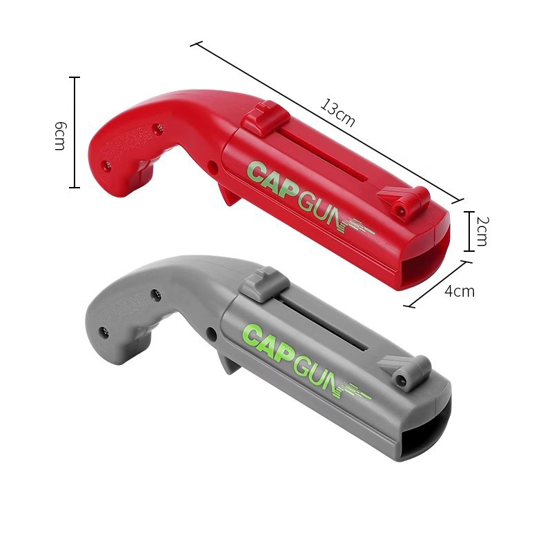 2-Pack grey and red Fun Bottle Opener with Cap Ejection Mechanism – Compact ABS Bottle Opener for Beer and Soda Bottles, Ideal for Parties and Everyday Use
