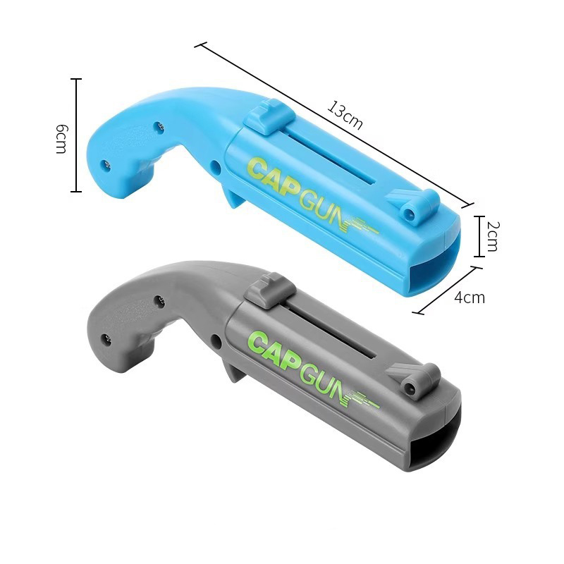 2-Pack grey and blue Fun Bottle Opener with Cap Ejection Mechanism – Compact ABS Bottle Opener for Beer and Soda Bottles, Ideal for Parties and Everyday Use