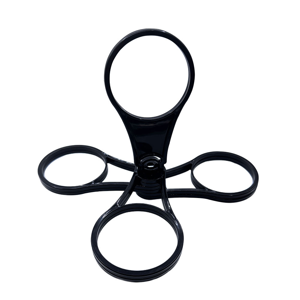 Portable 6-Cup Drink Carrier Foldable Reusable Coffee Tray Holder Black for Parties Camping & Office Runs