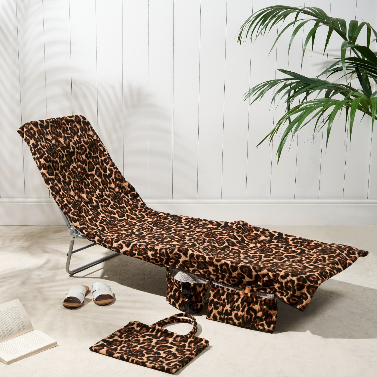 2-in-1 Microfiber Sun Lounger Towel & Portable Tote Bag - Sand-Free & Quick Dry Beach Chair Cover with Side Pockets (ST006 / 75x211cm)